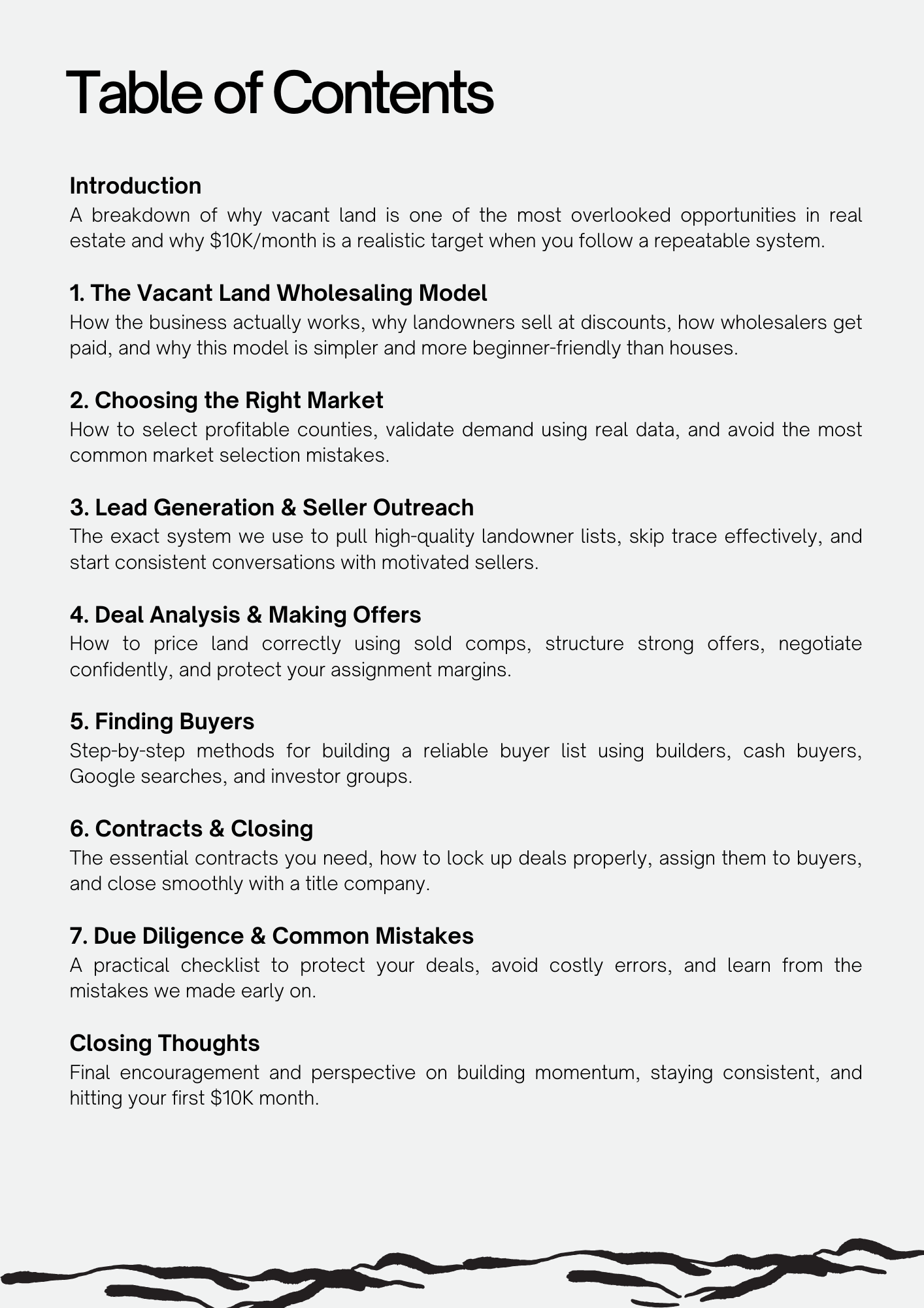 The $10K Land Blueprint